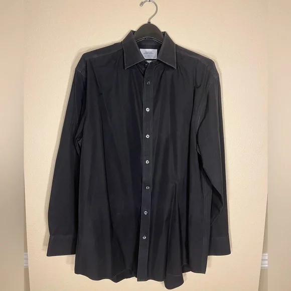 Charles Tyrwhitt Black Dress Shirt - Picture 6 of 6